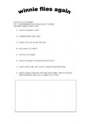 English worksheet: Winnie flies again