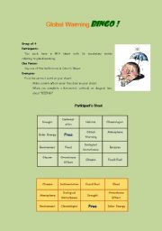 English Worksheet: Global Warming