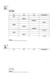 English worksheet: v3