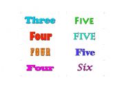 English worksheet: Spelling Numbers One to Twenty (card two)