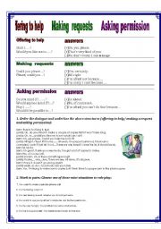 Offering to help, Making requests and Asking permission