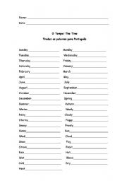 English worksheet: The Time