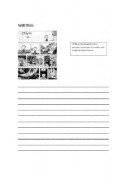 English Worksheet: calvin strips writing