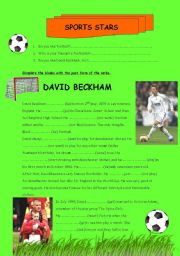 English Worksheet: Past Simple- David Beckham