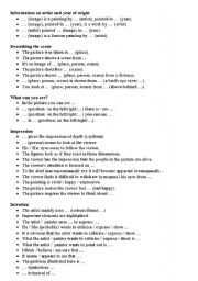 English Worksheet: painting description