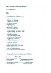 English Worksheet: final exam