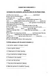 English Worksheet: present simple