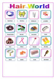 English Worksheet: Hair World