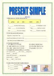 English Worksheet: Present simple