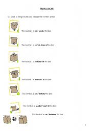 English Worksheet: Prepositions of place.