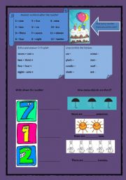 English worksheet: Lets play with numbers