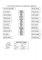 English Worksheet: pronouns and verb to be