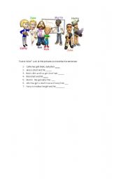 English worksheet: Describing people