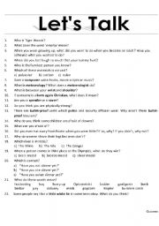 English Worksheet: Lets Talk [Medium 1]