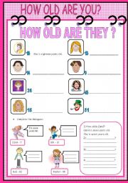 English Worksheet: AGE