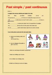 English worksheet: past simple, past continuous
