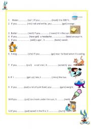 English Worksheet: if type zero and one