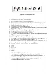 English Worksheet: the one with the home study
