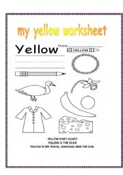 English Worksheet: my yellow worsheet