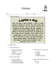 English worksheet: lupitas day