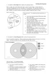English Worksheet: Working with Diagrams