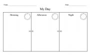 English worksheet: Time: Morning, Afternoon, Night