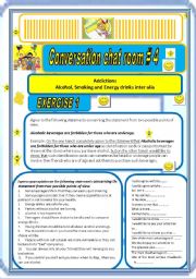 English Worksheet: Chat Room # 4 