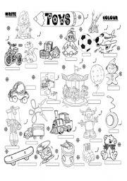 English Worksheet: toys