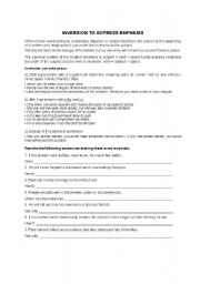 English worksheet: Inversion of the subject