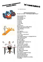 English Worksheet: Revision series 42 - Future tense WILL - give a reaction