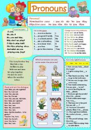 English Worksheet: Pronouns