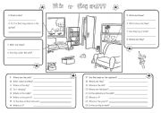 English Worksheet: TO BE + PREPOSITIONS