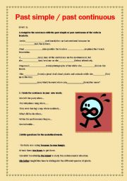 English Worksheet: Past simple/continuous Part 2