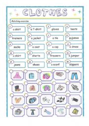 English Worksheet: clothes