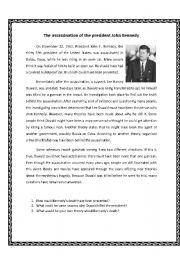 English Worksheet: perfect modals / the assassination of John Kennedy