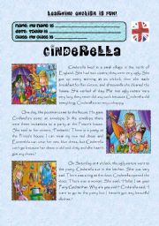 English Worksheet: PLEASE, TELL ME A TALE  CINDERELLA BY AGUILA PART 1