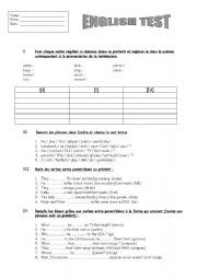 English worksheet: past simple test