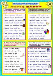 English Worksheet: CHECKING STUDENTS VOCABULARY