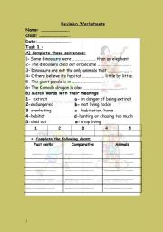 English worksheet: reading. grammar and writing 