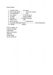 English worksheet: Present Simple