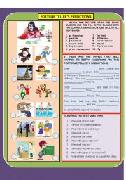 English Worksheet: FORTUNE-TELLERS PREDICTION