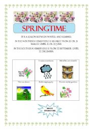 English worksheet: SPRINGTIME