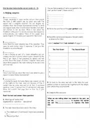 English Worksheet: past perfect