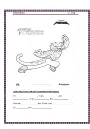 English worksheet: Kung fu panda. Video Class