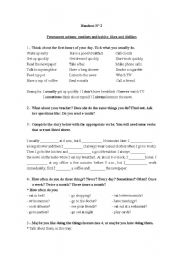 English Worksheet: Simple Present Exercises