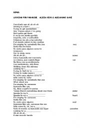 English worksheet: Song : Looking for Paradise