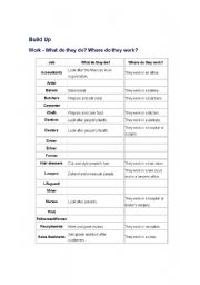 English Worksheet: Build up