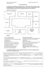 English Worksheet: The Company Structure