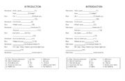 English worksheet: Introduction