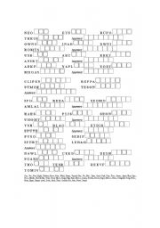 English Worksheet: JUMBLED WORDS